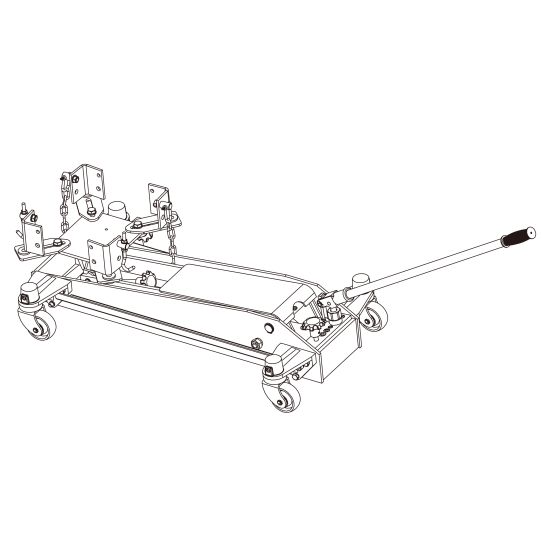 Домкрат трансмиссионный 2т подкатной для кпп Torin TE20002