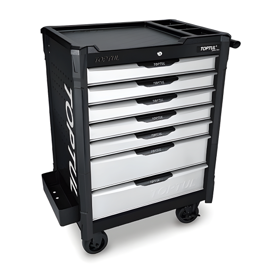 Тележка инструментальная TOPTUL GE-21351, 7 ящиков, с набором инструментов 213 предметов 