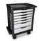 Тележка инструментальная TOPTUL GE-21351, 7 ящиков, с набором инструментов 213 предметов 