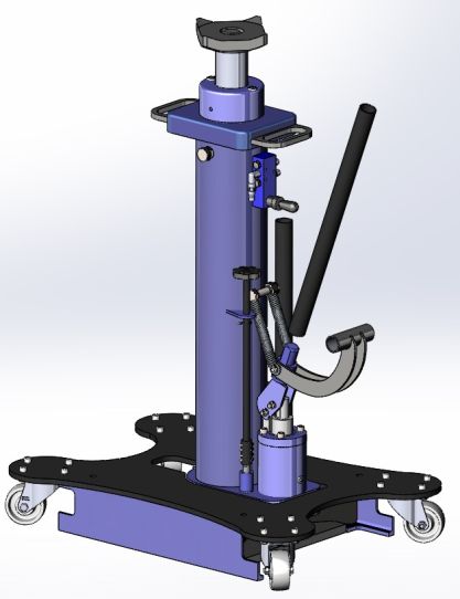 Канавный гидравлический подъемник 10 т, напольный одноштоковый КПП10Р700Ф ARTAZ