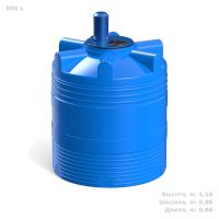 Емкость V 500 литров с пропеллерной мешалкой