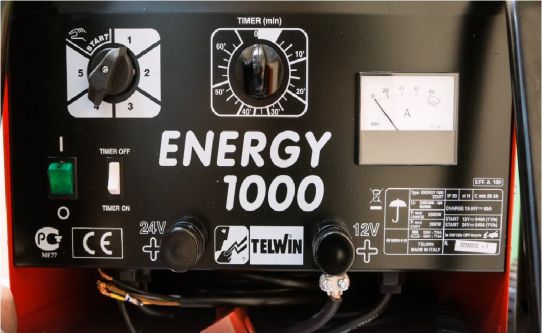 Пуско-зарядное устройство для 12В и 24В аккумуляторов с пусковым током 1000А 829008 TELWIN