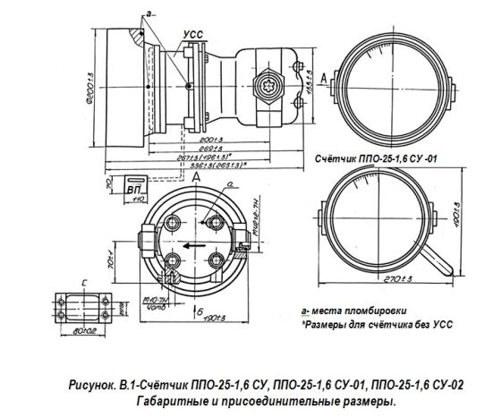 Счетчик топлива механический 12-100 л.м. 16 бар ППО-25 1,6-СУ (6,0-60)-0,25 проверяемый