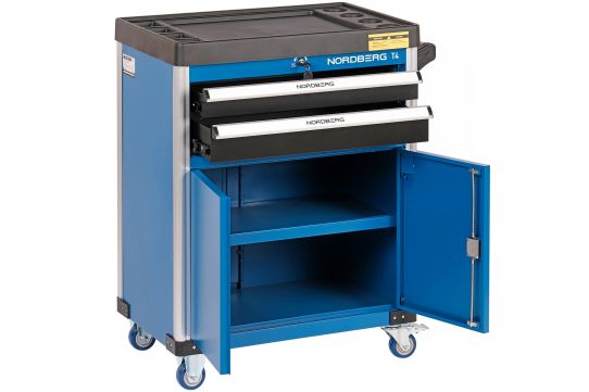 Тележка инструментальная, Nordberg T4, 2 ящика и 2 полки с дверцами