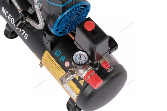 Поршневой компрессор 8 л, 170 л/м, 220В, 0.9 кВт, коаксиальный, безмасляный Nordberg NCEO8/170