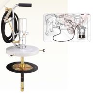 Нагнетатель смазки для бочек 60 л, Техносоюз TS77020 6-8 бар, пневматический, с коэффициентом сжатия 50:1