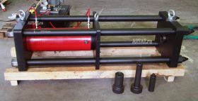 Выпрессовщик пальцев траковых цепей 110 тонн гидравлический ВПТ110 четыре стягивающие шпильки