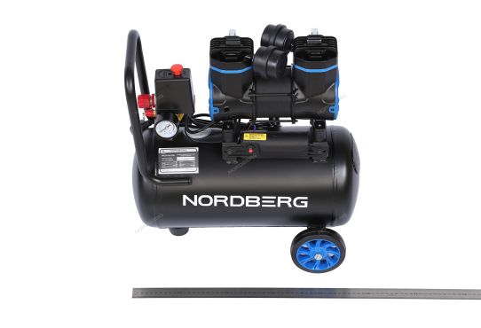 Поршневой компрессор 18 л, 170 л/м, 220В, 0.9 кВт, коаксиальный, безмасляный Nordberg NCEO10/170