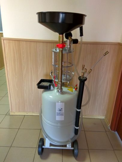 Пневматическая установка для откачки масла через щуп на 90 литров Техносоюз TS-657090