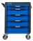 Тележка инструментальная, Nordberg T5P, 5 ящиков, с системой защиты от опрокидывания, синяя