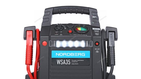 Пусковое устройство бустер 12/24В, максимально пусковой ток 2400А,своя емкость 44 Ач, функция Power Bank WSA35 Nordberg