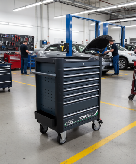 Тележка инструментальная TOPTUL TCAR0703, 7 ящиков, без инструментов