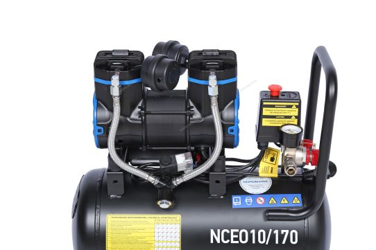 Поршневой компрессор 18 л, 170 л/м, 220В, 0.9 кВт, коаксиальный, безмасляный Nordberg NCEO10/170