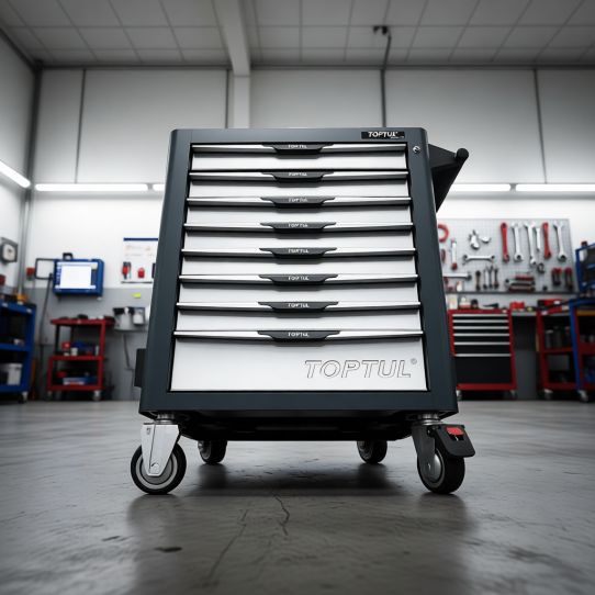 Тележка инструментальная TOPTUL GE-32203, 8 ящиков, с набором инструментов 322 предмета 