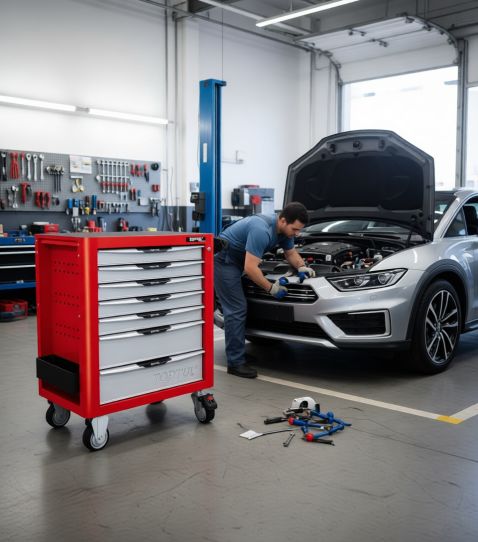 Тележка инструментальная TOPTUL TCAM0702, 7 ящиков, без инструментов