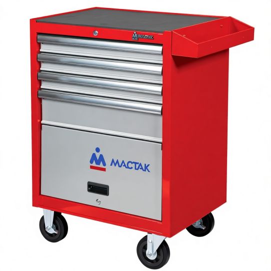 Тележка инструментальная МАСТАК 522-04581R, 4 ящика и отсек, без инструментов