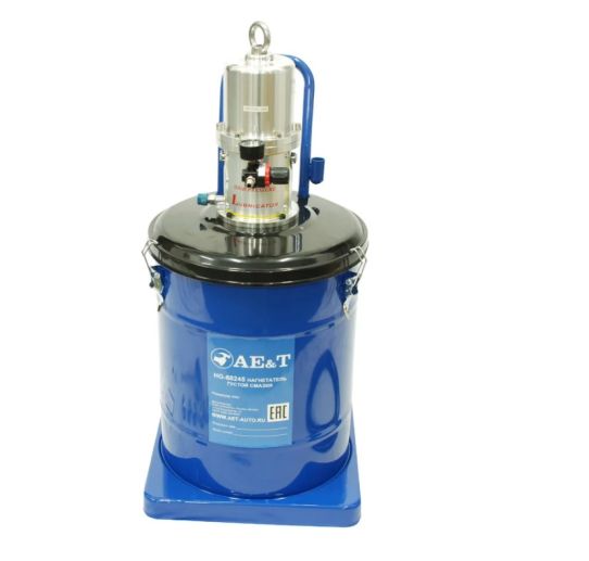 Нагнетатель смазки пневматический 6-8 бар, с давлением смазки до 300-400 бар, производительность 0.85 л/мин AE&T HG-68245