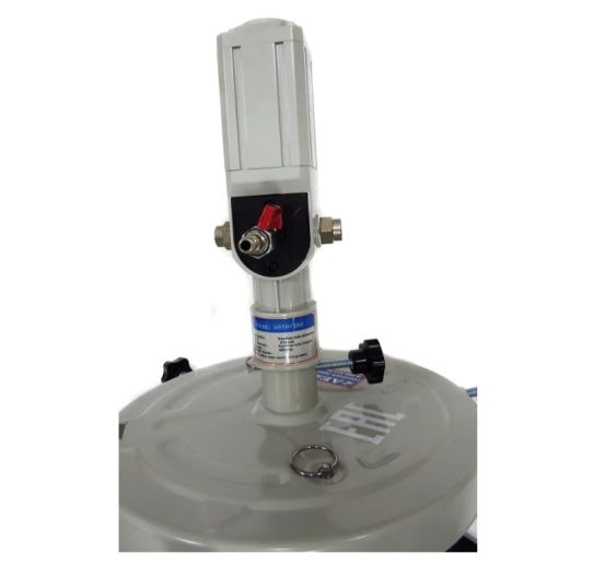 Нагнетатель смазки пневматический для 30 л бочек, производительность 800 г/мин, выходное давление до 400 бар AE&T HG-77020