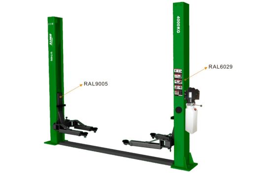 Двухстоечный подъемник HOREX U-T40G 4т, электрогидравлический, 380В, с нижней синхронизацией, 110-1825 мм