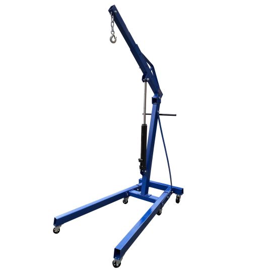 Кран гаражный подкатной складной 2 т, высота подъема 2270 мм, синий Техносоюз AS-2002