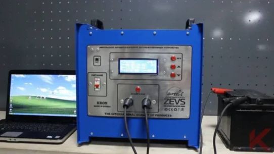 Зарядное устройство Зевс-30А.32В 12В, 24В и 32В от сети 220В с ЖК-дисплеем KRONVUZ