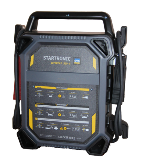 Пусковое устройство бустер 12В 24В пусковой ток от 1050 А автоматический запуск GYS STARTRONIC SUPERCAP 082816