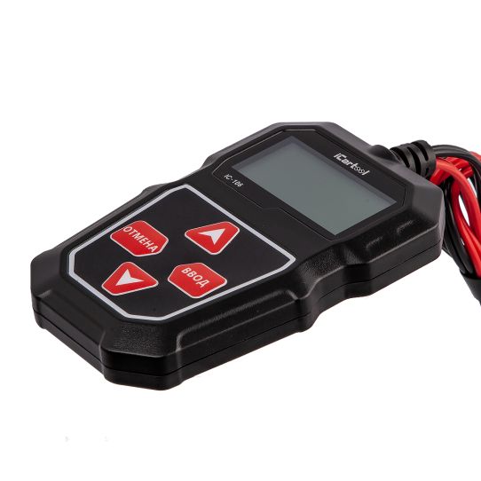 Тестер аккумуляторных батарей 12В с цифровым индикатором AGM EFB GEL SLA iCartool IC-106 