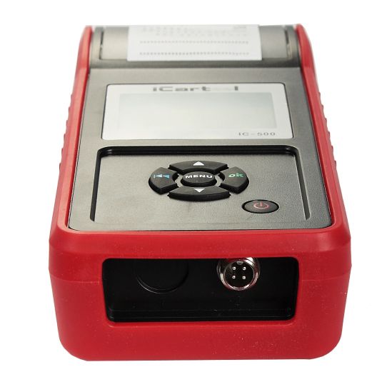 Тестер аккумуляторных батарей 12/24В с цифровым дисплеем и термопринтером iCartool IC-500