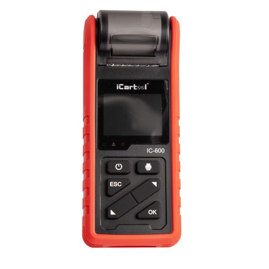 Тестер аккумуляторов 6/12/24В AGM EFB GEL с цифровым индикатором и встроенным термопринтером iCartool IC-600