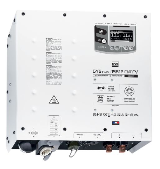 Зарядное устройство для аккумуляторов 12В 150А с цифровым дисплеем и режимом десульфатации GYS 069909