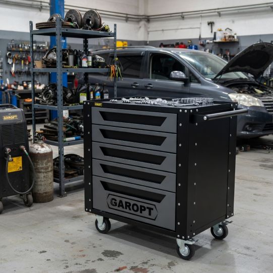 Тележка инструментальная Garopt Gt5.grey new, 5 ящиков, без инструментов, серая
