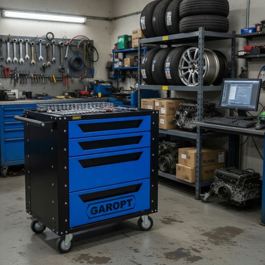 Тележка инструментальная Garopt Gt4.blue new, 4 ящика, без инструментов