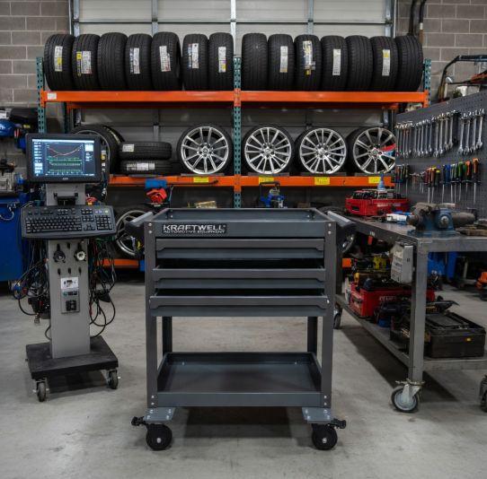 Тележка инструментальная KraftWell KRW-TT3G, 3 ящика открытая, без инструментов