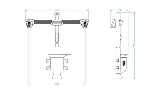 Стенд сход-развал 3D для легковых автомобилей Nordberg C804 (Напольный)