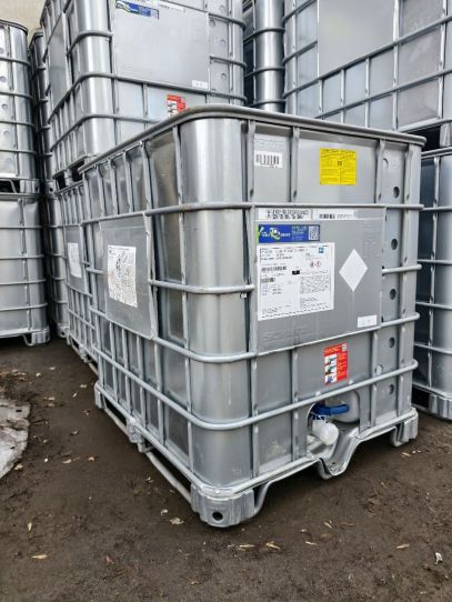 Еврокуб 1000 литров на металлическом поддоне в металле (БУ, промытый)