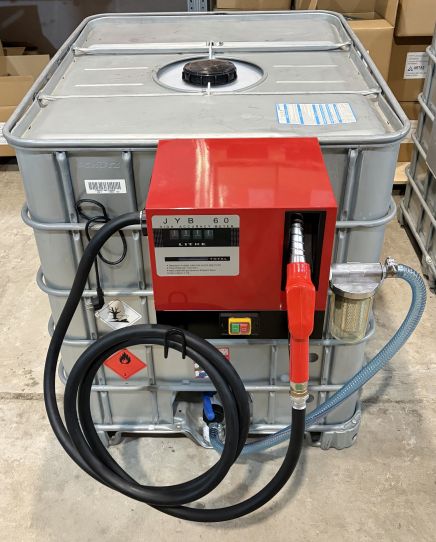 Мини АЗС для дизеля 220V 60 л/м еврокуб в металле с колонкой Artaz Cube Armor