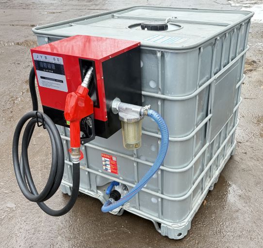 Мини АЗС для дизеля 220V 60 л/м еврокуб в металле с колонкой Artaz Cube Armor