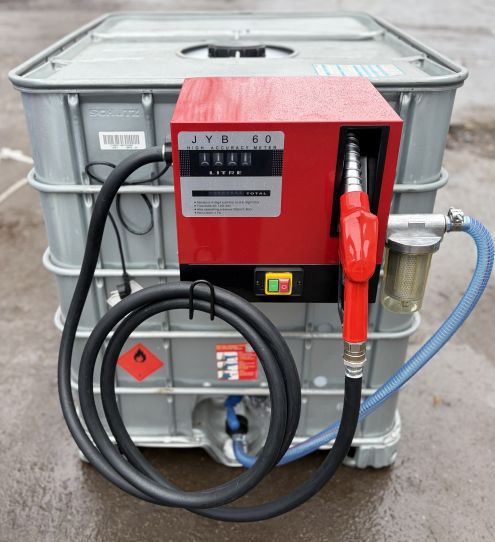 Мини АЗС для дизеля 220V 60 л/м еврокуб в металле с колонкой Artaz Cube Armor