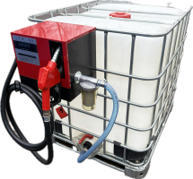 Мини АЗС для дизеля 220V 60 л/м еврокуб 1000л с закрытой колонкой Cube