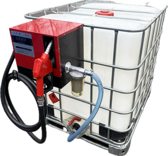 Мини АЗС для дизеля 220V 60 л/м еврокуб 1000л с закрытой колонкой Cube