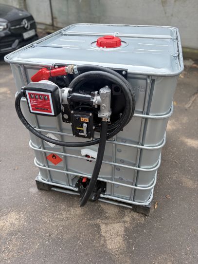 Мини АЗС для бензина 1000 л. насос 12V 50 л/м, мех. счетчик, авт. пистолет, фильтр