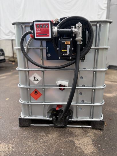 Мини АЗС для бензина 1000 л. насос 12V 50 л/м, мех. счетчик, авт. пистолет, фильтр