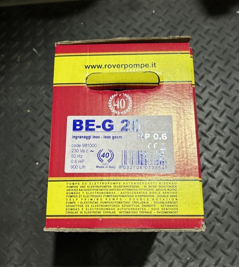Насос электрический шестеренный для дизеля и масла 220В 15 л/м Rover pompe BE-G 20 HP 0.6