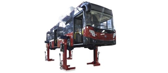 Подкатной подъемник для грузовых автомобилей проводной 30т EMANUEL MCL75.4.S AF, 4 колонны