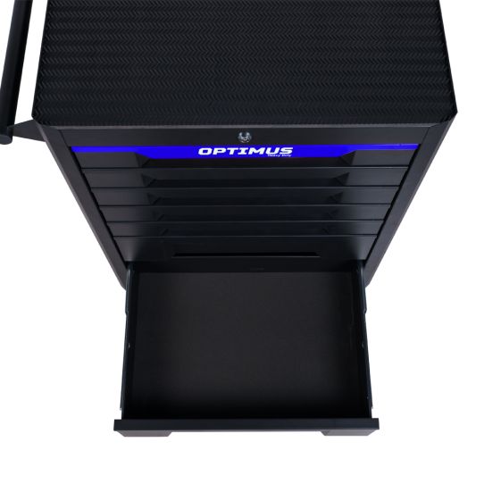 Тележка инструментальная Wiederkraft OPT-717E, 7 ящиков, с набором инструментов 298 предмета