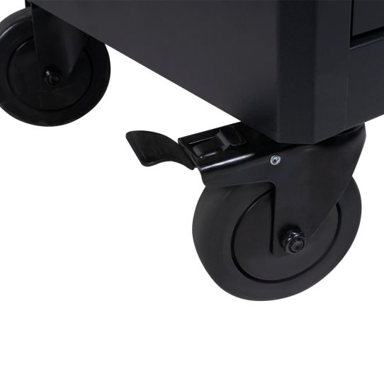 Тележка инструментальная Wiederkraft OPT-717E, 7 ящиков, с набором инструментов 298 предмета