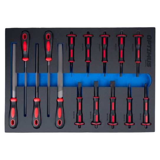 Тележка инструментальная Wiederkraft OPT-717E, 7 ящиков, с набором инструментов 298 предмета