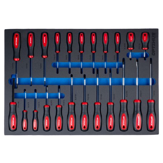 Тележка инструментальная Wiederkraft OPT-717E, 7 ящиков, с набором инструментов 298 предмета