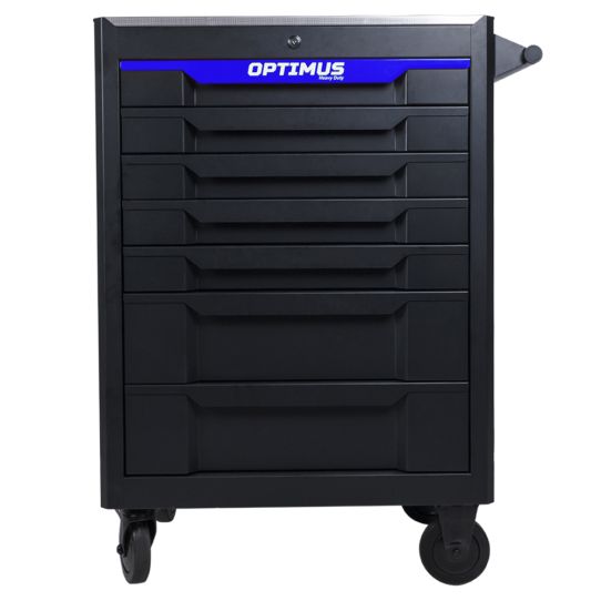 Тележка инструментальная Wiederkraft OPT-717M, 7 ящиков, с набором инструментов 298 предметов