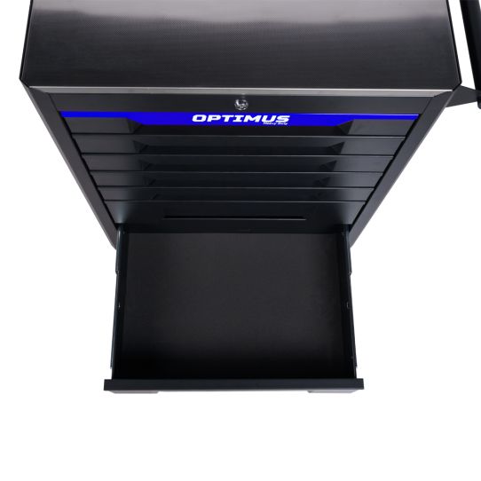 Тележка инструментальная Wiederkraft OPT-717M, 7 ящиков, с набором инструментов 298 предметов